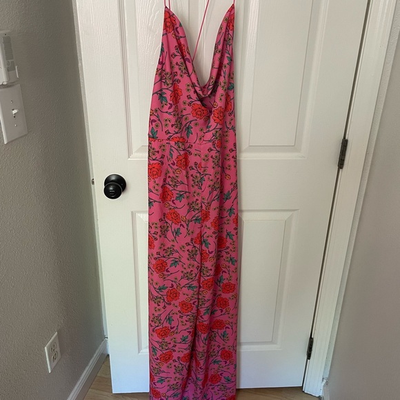 Anthropologie Finders Keepers Floral Pink Jumpsuit Medium 6 - Picture 6 of 6